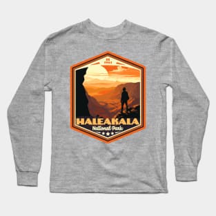 Haleakala  National Park Vintage WPA Style National Parks Art Long Sleeve T-Shirt